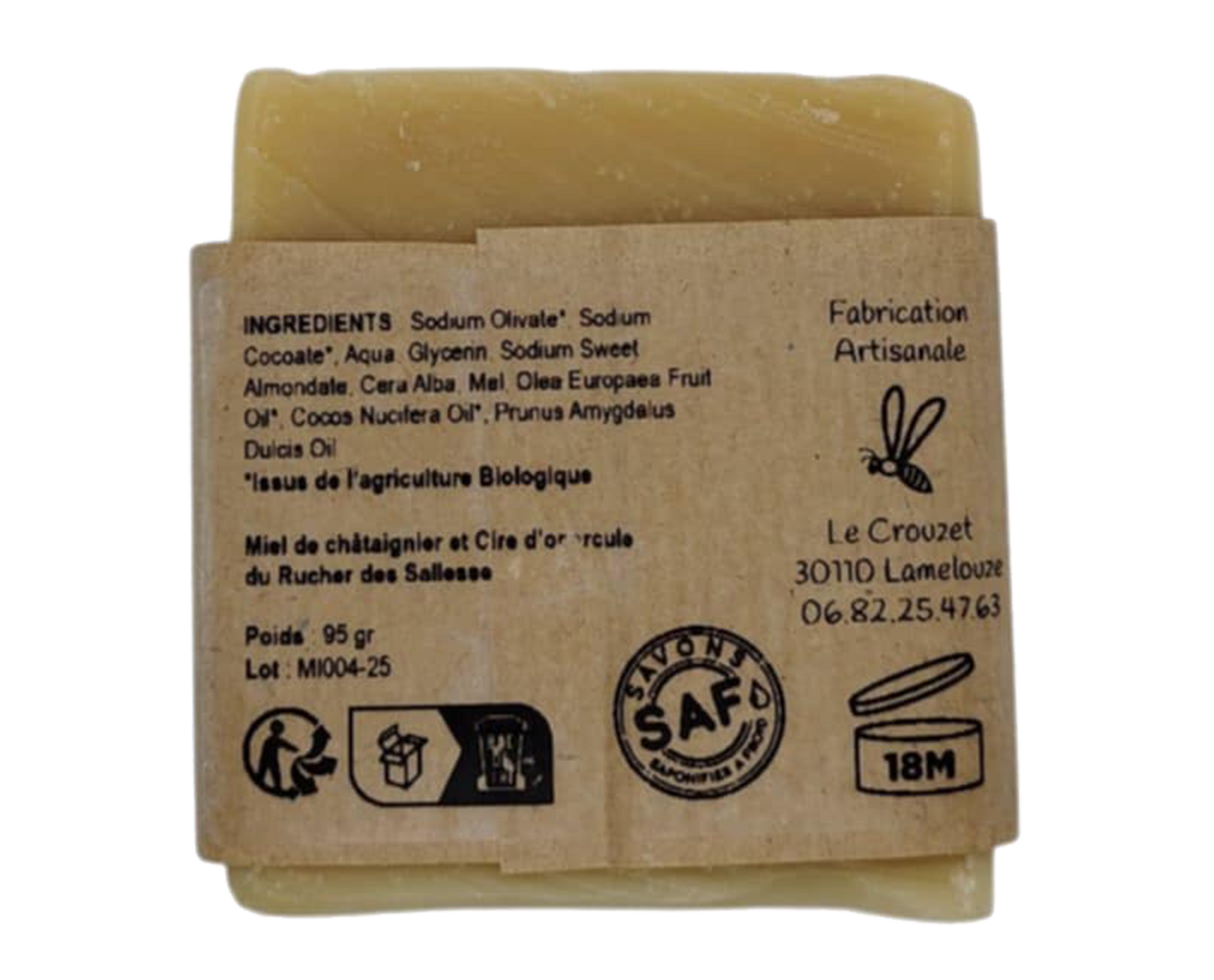 Savon au Miel de châtaignier et cire d'Abeille