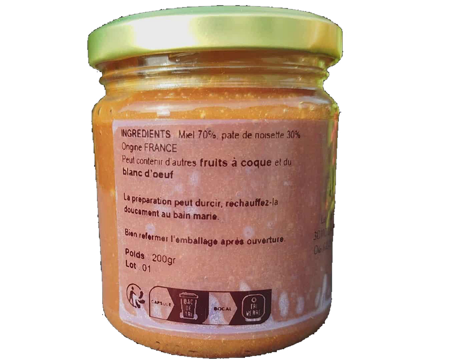 Pâte à tartiner Miel et noisettes  "Exclusivité Noël"