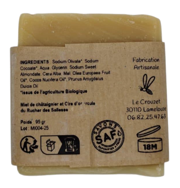 Savon au Miel de châtaignier et cire d'Abeille